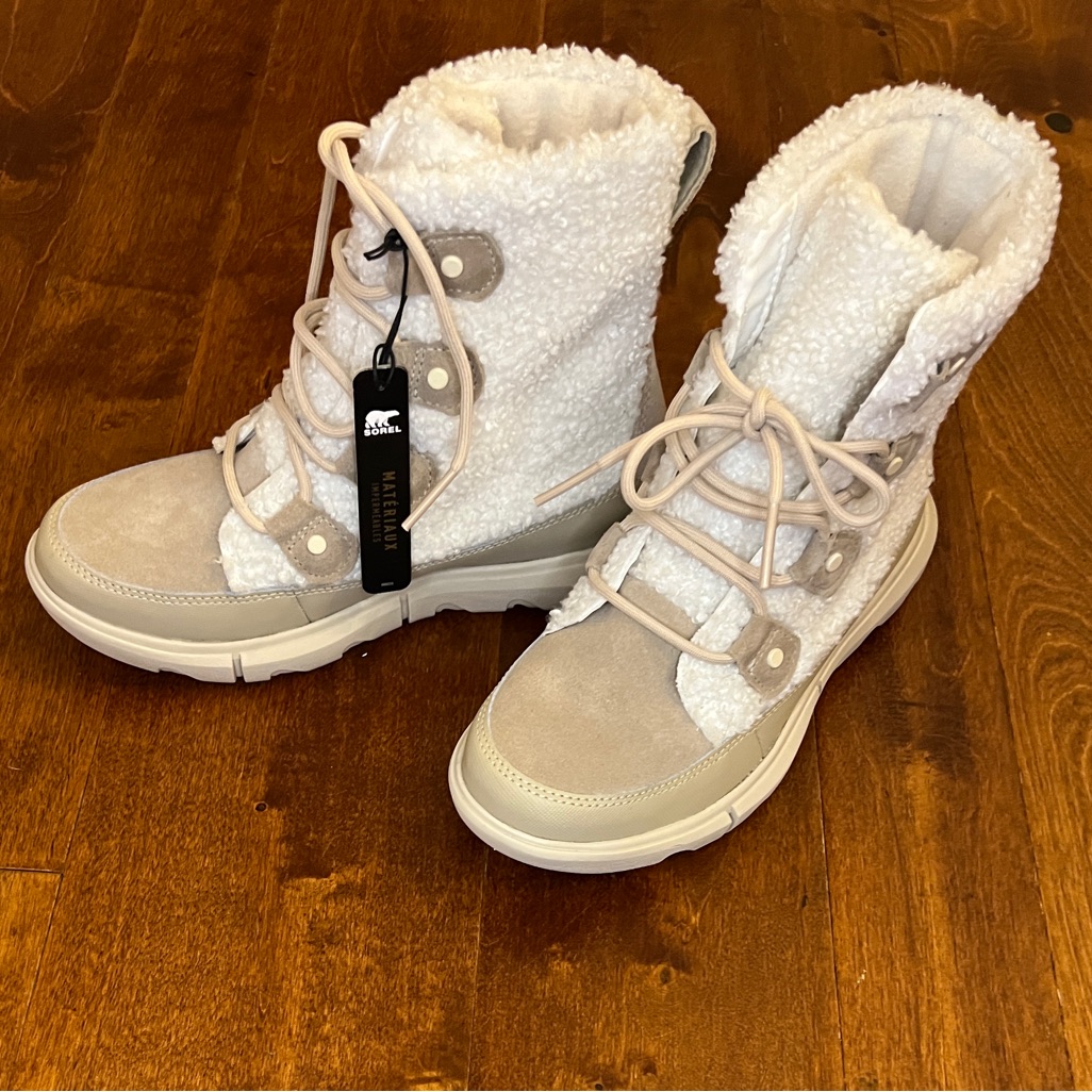 Nwt Sorel Explorer Ii Cozy Waterproof Cream  White Boot